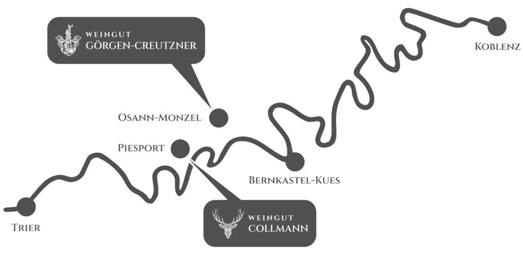 Karte der Weingute an der Mosel