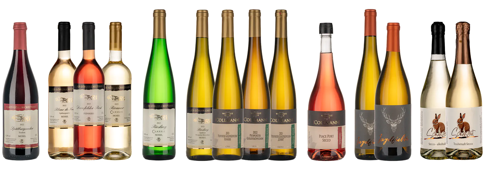 Übersicht aller Weine vom Weingut Görgen Creutzner und Weingut Collmann